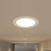Prios LED vgradno reflektorsko svetilo Rida, belo. O 19 cm, CCT, IP44 - Kopalnica - Sodobni - bela - Aluminij