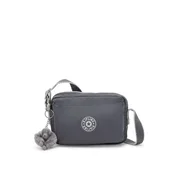 KIPLING Torba za čez ramo Abanu grafit/bela