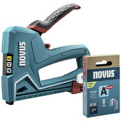 NOVUS Ročni spenjalnik Novus Tools J-50 set + 1800 finih žičnih sponk - profesionalni spenjalnik za pritrjevanje tkanin\, tkanin in okrasnih trakov - dolžina sponk 6 - 14 mm in žeblji 16 mm Novus, (21507328)