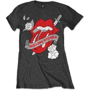 The Rolling Stones Vintage Tattoo Charcoal Grey L Ženske Majica