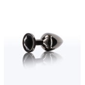 Taboom Diamond Jewel S Black - metalni analni plug, 7,2 cm
