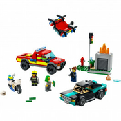 LEGO® City Gašenje požara in policijski pregon (60319)
