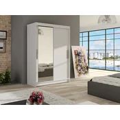 Garderobna omara Atlanta 128 (Bela) Bela, 200x120x58cm, Vrata omare: Drsna
