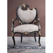 Casa Padrino luxury baroque armchair left side gray/black/gold - Baroque furniture - Made in Italy