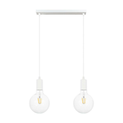 Zavesni luster na sajli MIROS 2xE27/60W/230V, beo