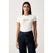HUGO Blue kratka ženska majica z bombažem 90s Tee_B
