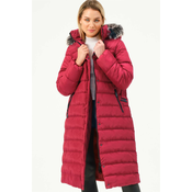 Z6779 DEWBERRY WOMENS COAT-BURGUNDY