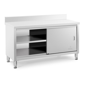 Delovna omara iz nerjavečega jekla - 150 x 60 x 85 cm - pokončna - nosilnost 600 kg