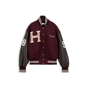 TOMMY HILFIGER Prehodna jakna kremna/temno rjava/vinsko rdeča/off-bela