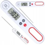 Verkgroup Zložljiv LCD kuhinjski termometer za meso in tekočine do 300°C bel