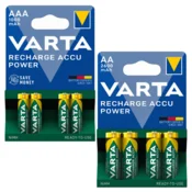 shumee VARTA POWER baterija NiMH Zestaw AAA 1000mAh 4x1 i AA 2600 mAh 4x1