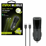 Maxmobile auto adapter PD QC 3.0 type C 30W