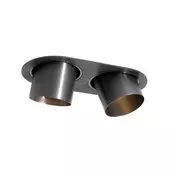 Okrogel vgradni reflektor bronasto-sive barve GU10 70 mm nagibni 2-lučni - Installa