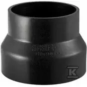 Geberit PEHD redukcija (ožitev) 90x75 simetrična kratka, črne barve (HDPE odvodnjavanje)