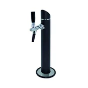 ich-zapfe Šank stolp Black Tower enokanalni z okrasnim flanšem, mat črn aluminij, (5000216772)