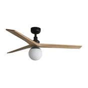 FARO 34283-11L - Plafonski ventilator KLIM M 1xE27/15W/230V borovina/crna + daljinski upravljac