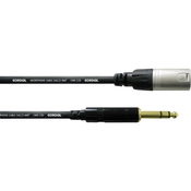 Cordial Cordial 3 m REAN XLR-M/utikac6,3 mm kabel za mikrofon 3 m crni XLR-M/utikac 6.3 mm