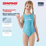 Swans Jednodelni kupaći kostim za devojčice, Plavi