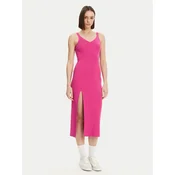 Lacoste Pletena obleka EF9270 Roza Slim Fit