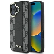 slomart Etui DKNY Checkered Pattern Magsafe za iPhone 16 Plus - črno