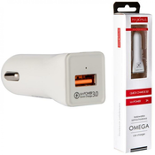Maxximus avtomobilski polnilec - 3A Quick Charge 3.0 - 18W - Bela KP32816