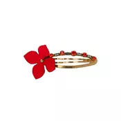 Marni - floral crystal hair clip - women - Red
