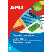 APLI etiketa, 210 x 297 mm, plava, 20 etiketa/pak.