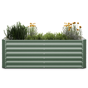 Blumfeldt Dvignjena gredica High Grow Straight, 160 x 80 x 80 cm, iz valovite jeklene pločevine, enostavna za montažo, odporna proti rji in mrazu (GDMB4-Bl-HGS-1860-DM)