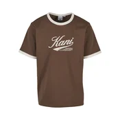 Karl Kani Majica Cursive Varsity rjava/bela