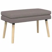 Vidaxl Dvojna klop Taupe 80 x 40 x 47 cm Blago