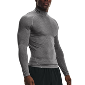Majice Under Armour Hg Armour Comp Mock LS Carbon Heather/ Black XXL