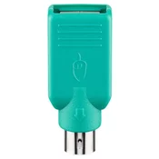 Goobay USB-A (Ž) na Mini-DIN 6 PS/2 (M) miška/tipkovnica zelen adapter