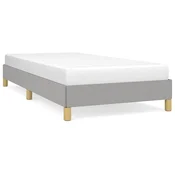 Vidaxl Posteljni okvir brez vzmetnice svetlo siv 100x200 cm blago