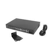 Lanberg LANBERG STIKALO RACK 19 16X 100MB POE /2X COMBO