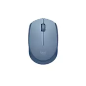 Logitech M171 Miš, 1000 DPI, Bežični, Optički senzor, Plavi