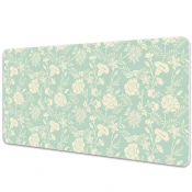 Decormat Podloga za pisalno mizo White flowers 120x60 cm