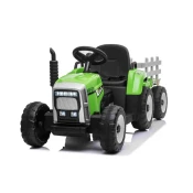 Otroški električni traktor s prikolico zelen 12v