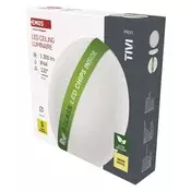 LED stropna svetilka TIVI, B CLASS, okrogla bela 8,6W, IP44, Toplo bel