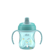 Chicco Trenirni lonček z ročaji teal, 6m+