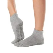 Ženske nogavice za vadbo brez obutve TOESOX FULL TOE ANKLE GRIP Heather Grey - XL