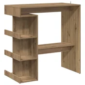 Vidaxl Barska miza s policami artisan hrast 100x48x101,5 cm