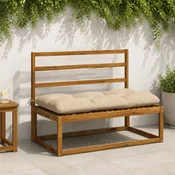 vidaXL Blazina za klop VIANEN 100% poliester Krem 120 x 60 x 12 cm