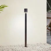 Lindby LED luč za osvetlitev poti Amila, črna, aluminij, IP54 - Sodobni
