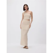 Reserved - Džersi maxi krilo - beige