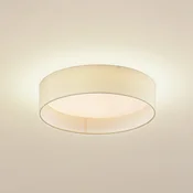 Lindby LED stropna svetilka Eilif, tkanina, bela, O 40 cm, CCT - Dnevna soba/jedilnica - Sodobni - bež, bela - Tkanine/tekstil