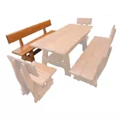 CASARREDO Vrtna klop iz masivnega smrekovega lesa za 3 osebe, izbira barve lazure, 200 cm