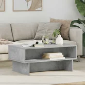 vidaXL Klubska miza Betonsko siva 80 x 46 x 35 cm Konstruiran les