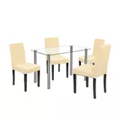 Jedilni set Karin 4+1 belo-beljak