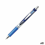 Olovka s gelom Pentel Energel XM Klick 0.7 Plava 12 Dijelovi