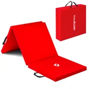 THUNDER Gimnastična zložljiva podloga za vadbo vzmetnica – trda, nedrseča, 180x60x5 cm THUNDER MG-02-RED, (5000093911)